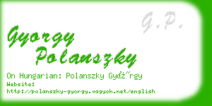 gyorgy polanszky business card